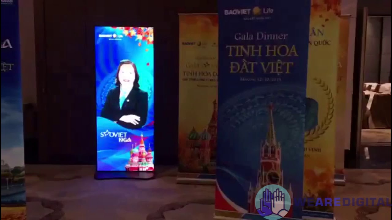 Светодиодный Роллап Iposter с контентом - YouTube