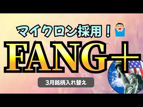 【FANG+】㊗️3月銘柄入れ替え！マイクロン採用で最強に！
