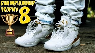 jordan 8 champagne on feet