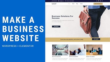 How To Create A Business Website With WordPress and Elementor | Speed Art
