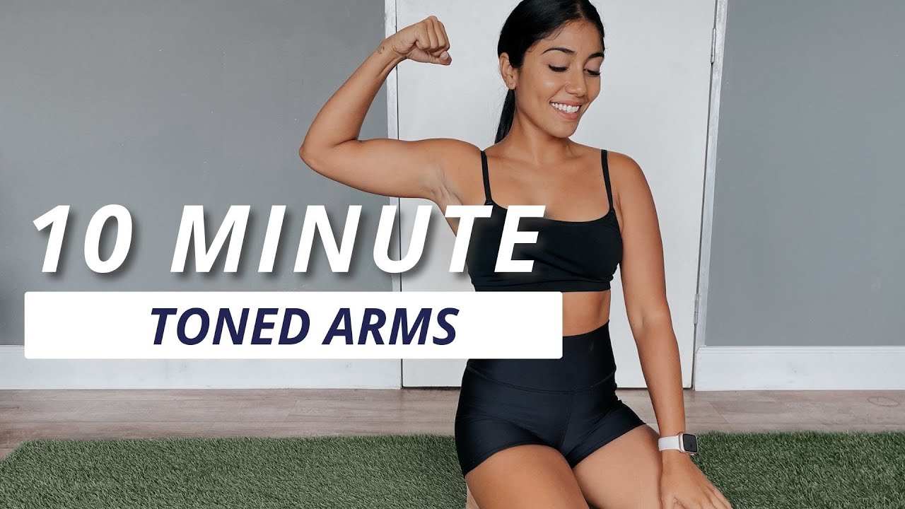 10 MINUTE TONED ARMS WORKOUT | UPPER BODY HIIT | NO EQUIPMENT - YouTube