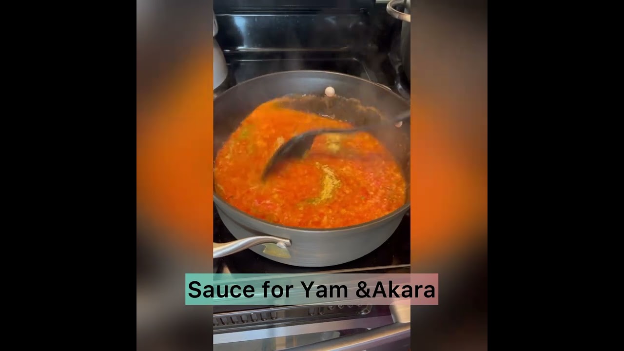 Sauce for fried Yam and akara