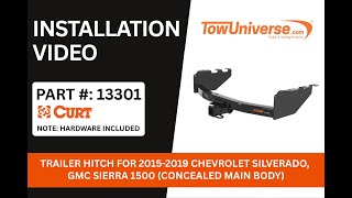 CURT 13301 Trailer Hitch Install | 2015-2019 Chevy Silverado, GMC Sierra 1500 | Step-by-Step Guide