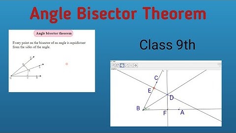 Angle Bisector Theorem - Class 9th - Maths part 2/maharashtra state board