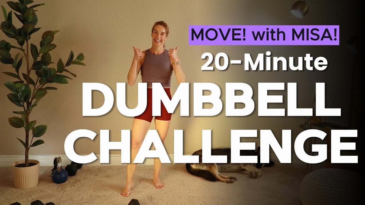 20-MIN DUMBBELL CHALLENGE | Full-Body Strength & Sweat | 45s ON / 15s OFF