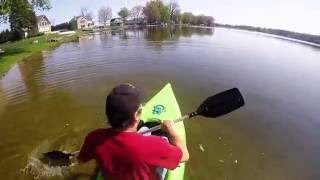 GoPro Kayak fishing in a Wal Mart Sun Dolphin Aruba 10