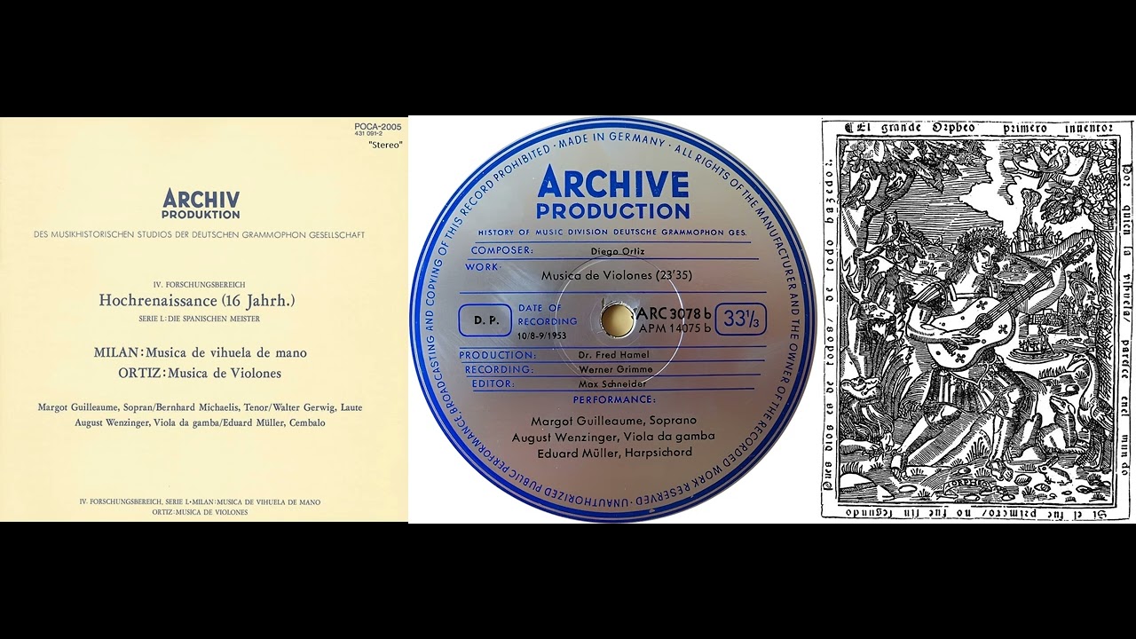 Hochrenaissance: Luys Milan, Diego Ortiz | Guilleaume, Michaelis, Wenzinger, Gerwig, Müller |1958|