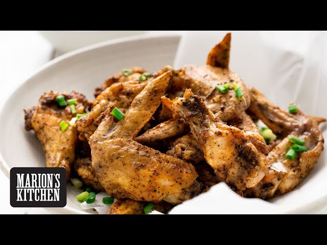 Crispy Oven-baked Salt & Pepper Wings - Marions Kitchen