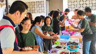 Pastor andi di Undang bashering shering dan Makan Siang diacara Family Gathering Gereja GPDI Manggar