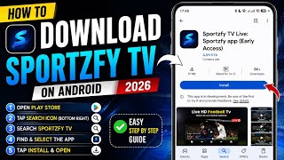How to Download Sportzfy TV on Android (2026)