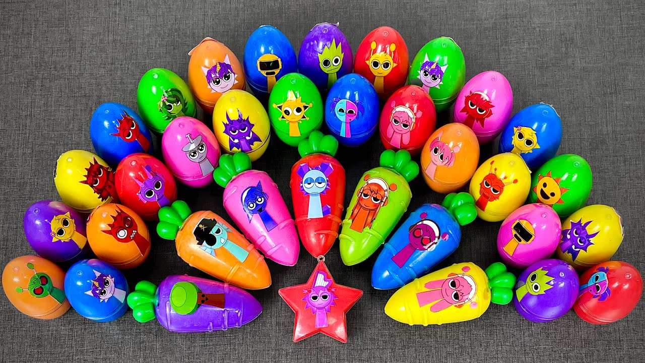 Rainbow Eggs Slime: Finding Incredibox Sprunki Clay - ASMR Satisfying Video