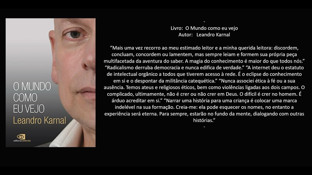 Livro O Mundo como eu vejo YouTube Livro O Mundo como eu vejo YouTube