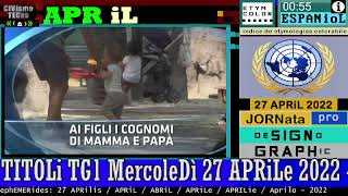 TITOLi TG1 MercoleDì 27 APRiLe 2022 - 63° giorno di guerra in Ucraina