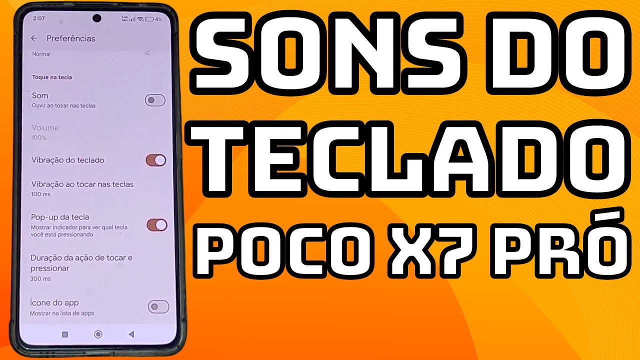 COMO DESATIVAR OS SONS DO TECLADO DO CELULAR POCO X7 PRÓ