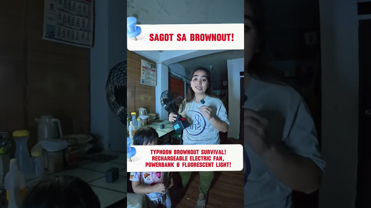 Typhoon brownout survival! ⚡ Rechargeable fan, lamp & powerbank na pang-matagalan!
