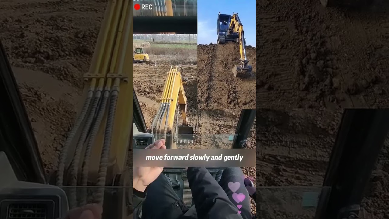 SLOPE WITH AN EXCAVATOR