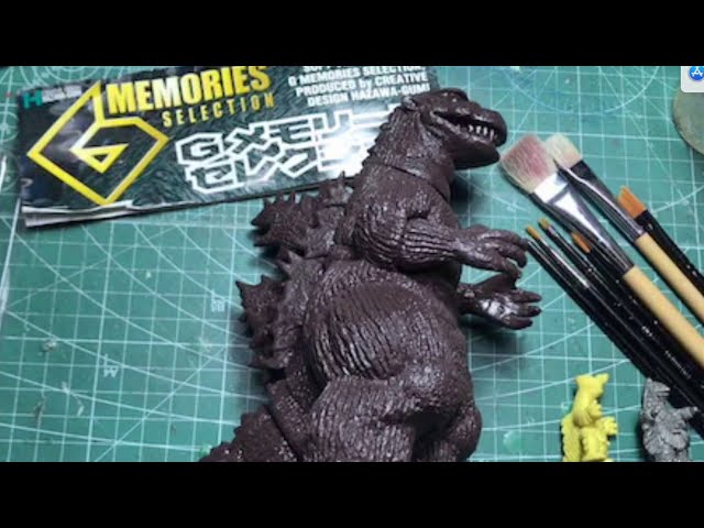ソフビ】ゴジラ塗装 - YouTube
