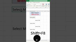 Select Multiple Cells Without Using Cntrl Excel Hidden Trick