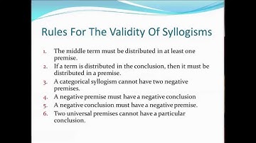 Rules for Testing the Validity of Syllogisms