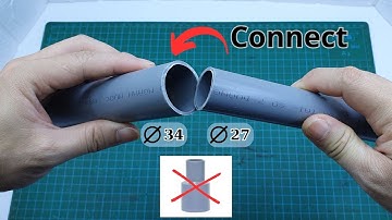 How to connect PVC pipes of different sizes without a connector 😎