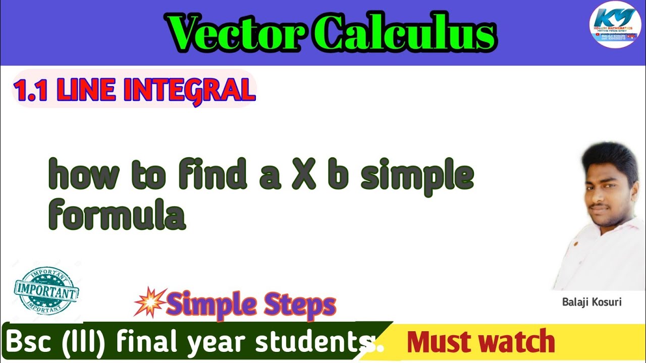HOW TO FIND CROSS MULTIPLICATION OF VECTORS Vector Calculus YouTube How to find cross multiplication of vectors vector calculus youtube
