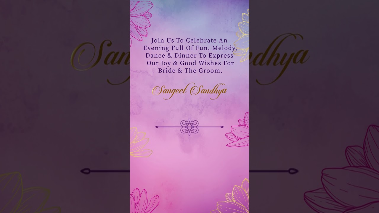 Royal Water Colour based Wedding Invitation Video -  WeTales