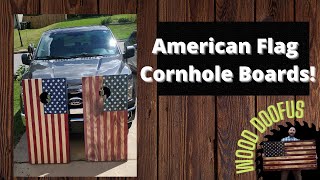 American Flag Cornhole Boards (Speed Run!)