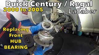 How to replace front wheel bearing on Buick Century or Regal 2003 2004 2005