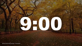 9 minutes [540 secs] clock timer countdown || Alarm Focus