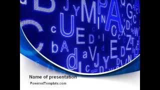 Screen Letters PowerPoint Template by PoweredTemplate.com