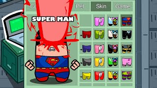 Super Man in Among Us ◉ funny animation - 1000 iQ impostor