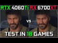 RTX 4060Ti vs RX 6700XT | Test in 18 Games at 1080p - 1440p | Ultimate Comparison