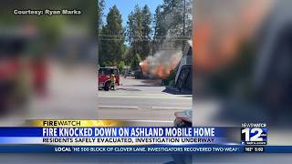 Fire knocked down on a Ashland mobile home