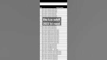 Bhu B.sc cutoff first round 2023#shorts#bhu#cuet