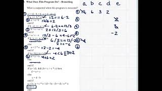 Famous ACSL 2019 ● Contest 1: Problem 5 ● What Does This Program Do? - Branching ● Junior Division Profile
