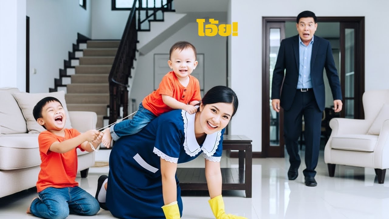 มหาเศรษฐีกลับบ้านเร็วกว่าปกติ… และถึงกับช็อกเมื่อเห็นสาวใช้เล่นขี่ม้ากับลูกๆ ของเขา!