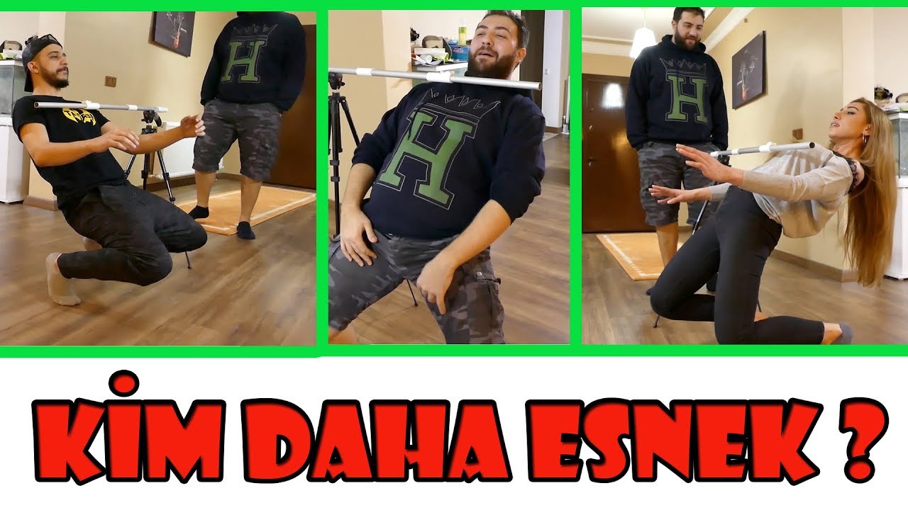 EKİPTE KİM DAHA ESNEK ?? | Çubuk Altından Geçme Challenge