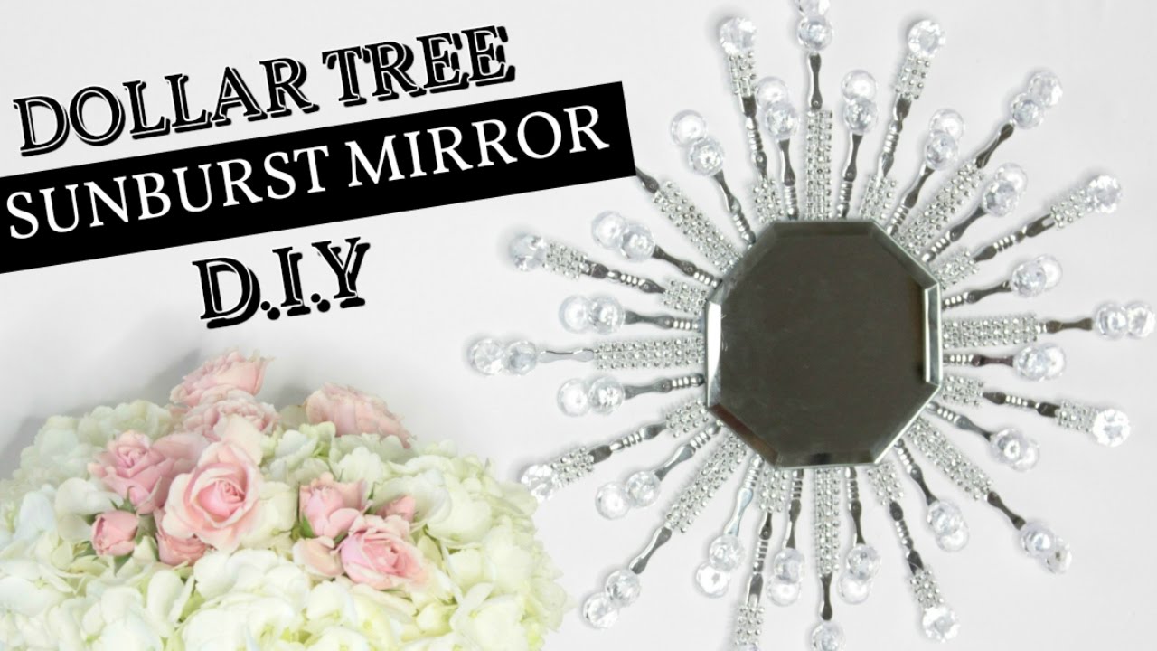 $4 DOLLAR TREE SUNBURST GLAM MIRROR D.I.Y