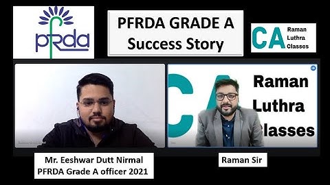 Mr. Eeshwar Dutt Nirmal  PFRDA Grade A 2021 officer | CA Raman Luthra Classes |