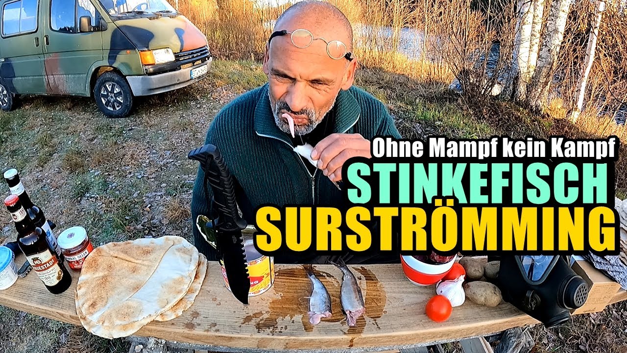 Ohne Mampf kein Kampf - Ex-Legionär Thomas Gast isst SURSTRÖMMING Stinkefisch