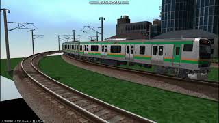 【3D鉄道】E217系旧塗装とE231系1000番台・国府津車+E233系3000番台の併走2