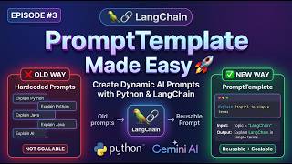 Episode 3 : LangChain Prompt Templates Explained 🚀 | Create Dynamic AI Prompts with Python