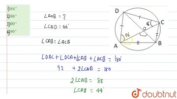 A cyclic Quadrilateral ABCD is such that AB=BC, AD=DC and AC and BD intersect at O. If angle CAD...