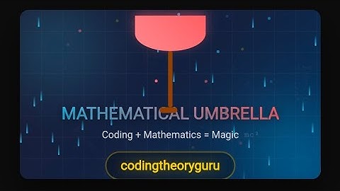 Mathematical Umbrella Animation | Coding Magic with Math Formulas & Rain Effects
