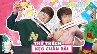 THỬ THÁCH KẸO CHÂN DÀI (KẸO XỐP XOẮN) - 2 Anh Chơi Muvik Rồi!