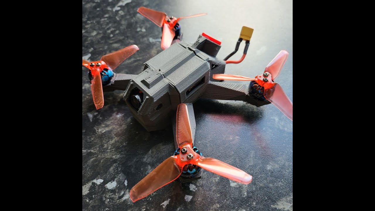 3D printed drone racing / freestyle 3" quadcopter - test flight - YouTube