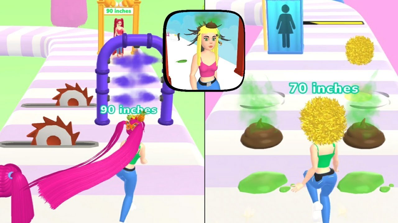 Wig Run 💇‍♀️🧣💁 New Update Android, iOS Gameplay trailer New game