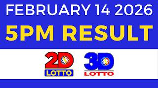 5pm Lotto Result Today February 14 2026 2d 3d Lotto