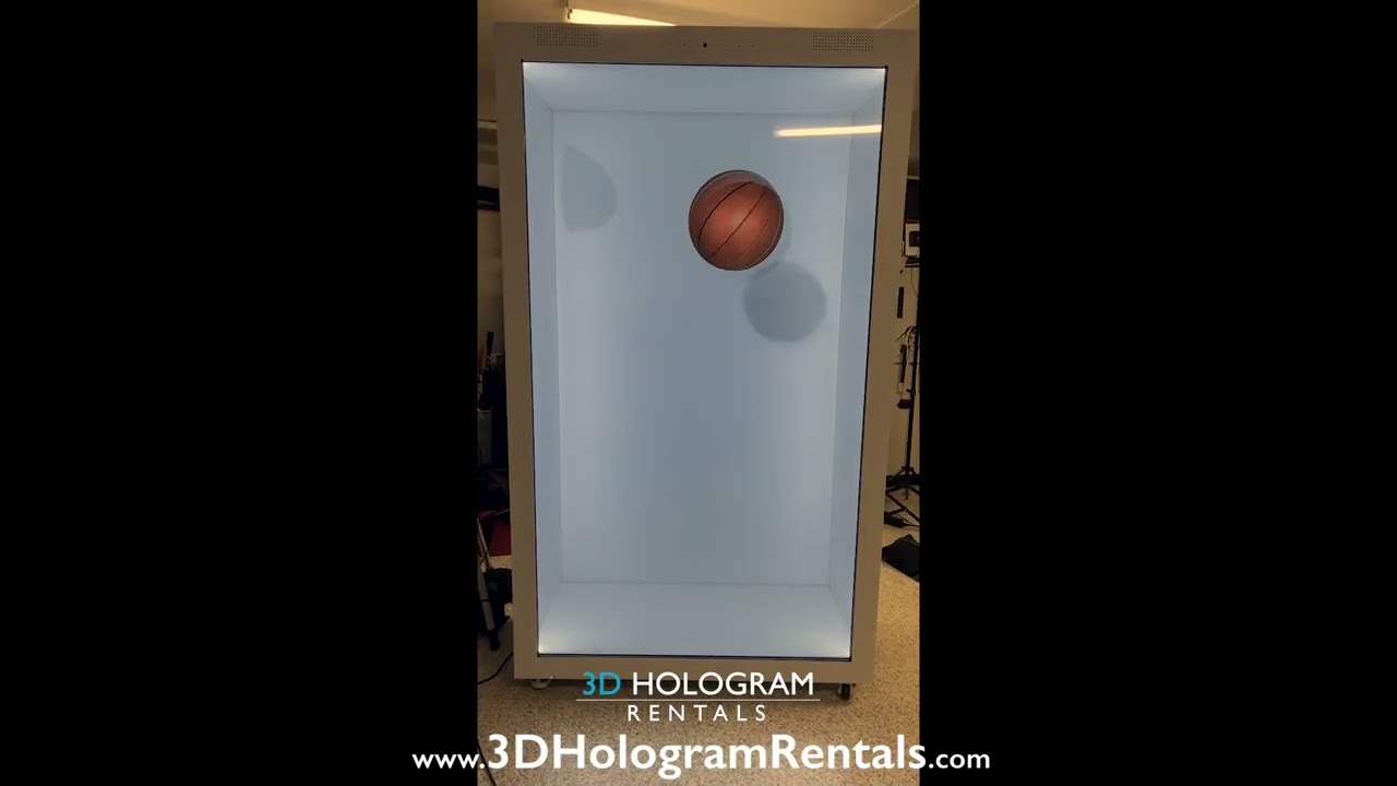 Life-size hologram display: bouncing basketball