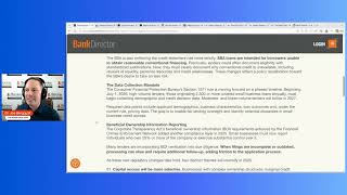 How is small business lending being affected by regulatory changes